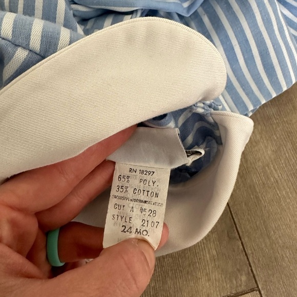 Vintage 24M Girl Striped Tie Front Dress Lord & Taylor Jayne Copeland - Picture 10 of 16